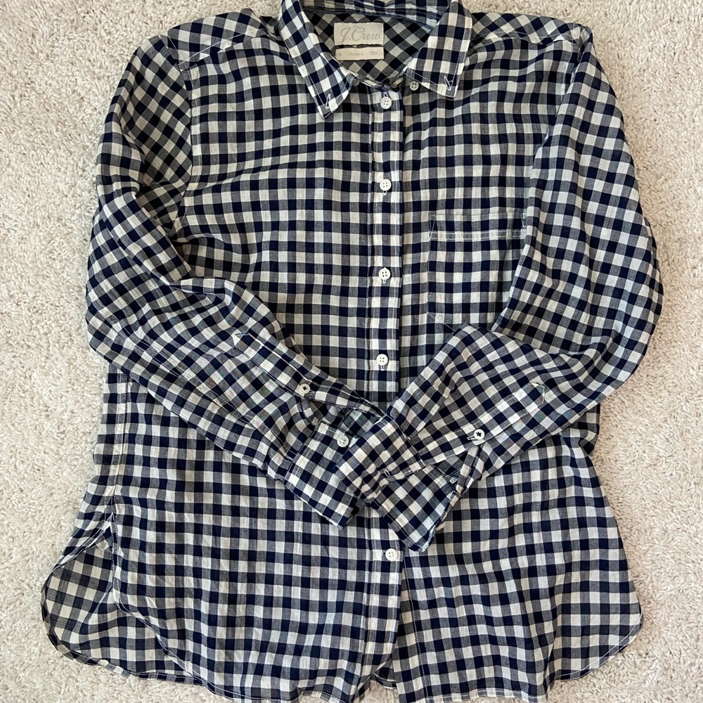 JCrew Gingham Button Down
